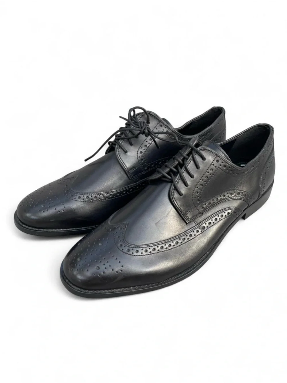 Nunn Bush Nelson Black Leather Wingtip Oxford Dress Shoes Men’s Size 15 New NWT